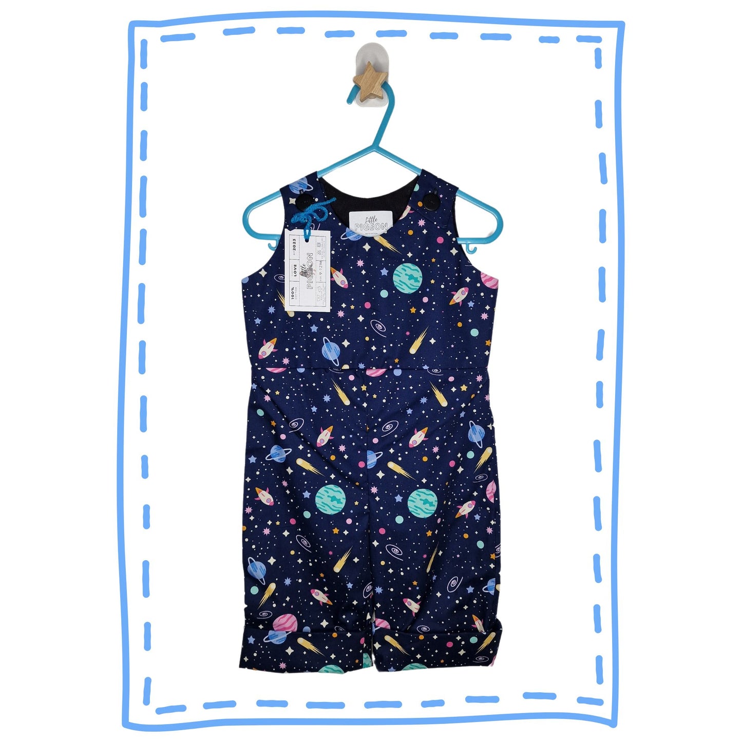 Navy Space Romper