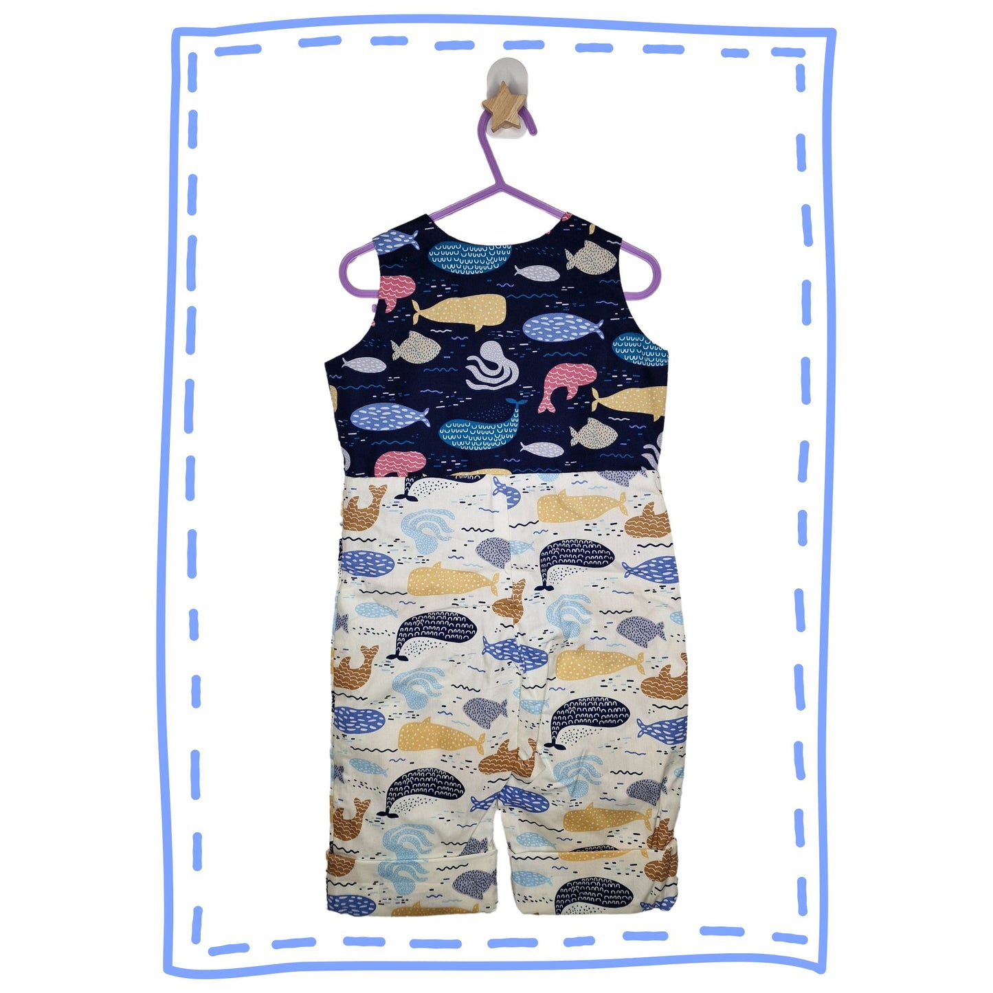 Navy & Cream Sealife Romper