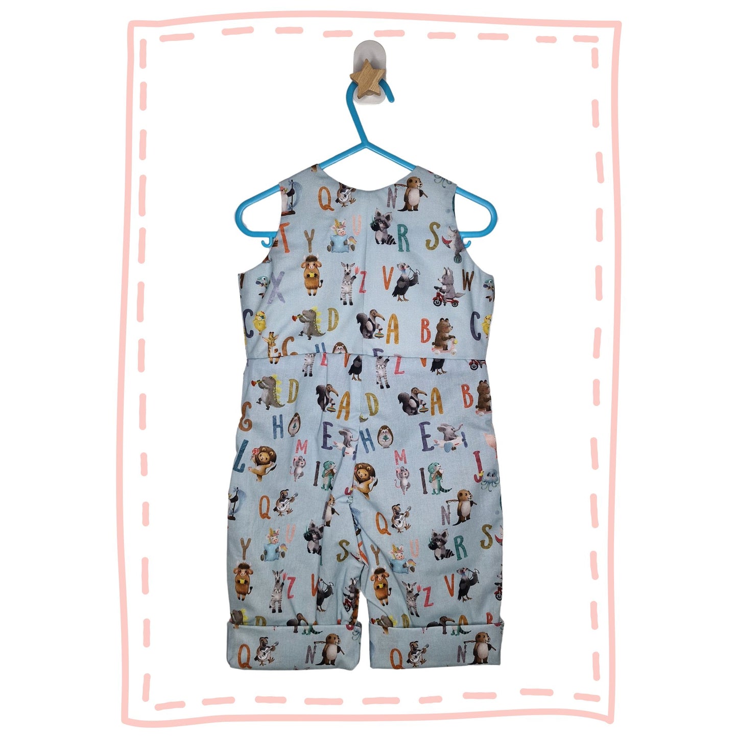 Light Blue Alphabet Romper