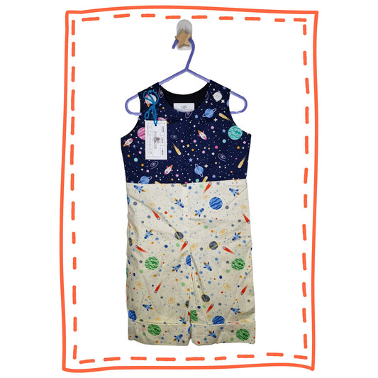 Navy & Cream Space Romper