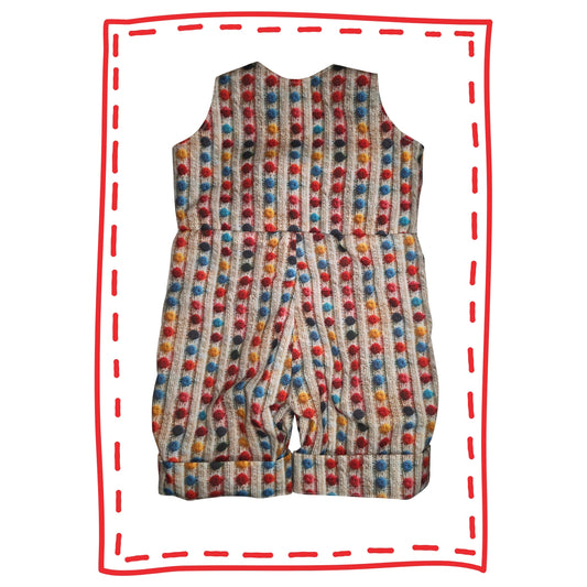 Faux bobble knit romper