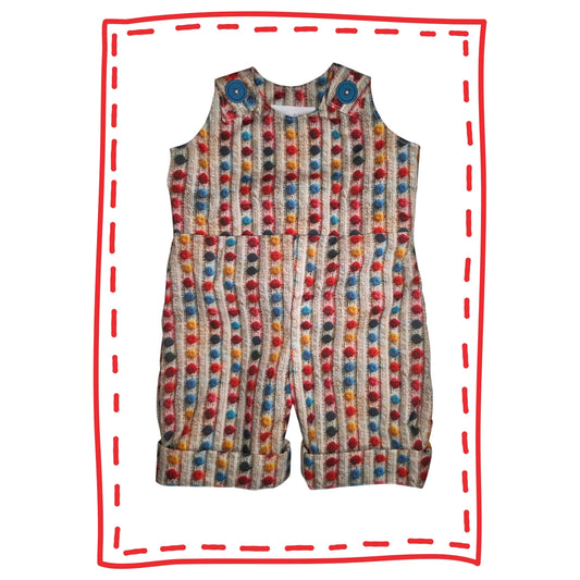 Faux bobble knit romper